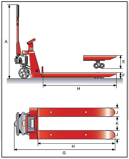 Gabelhubweagen-Waagehubwagen-Premium